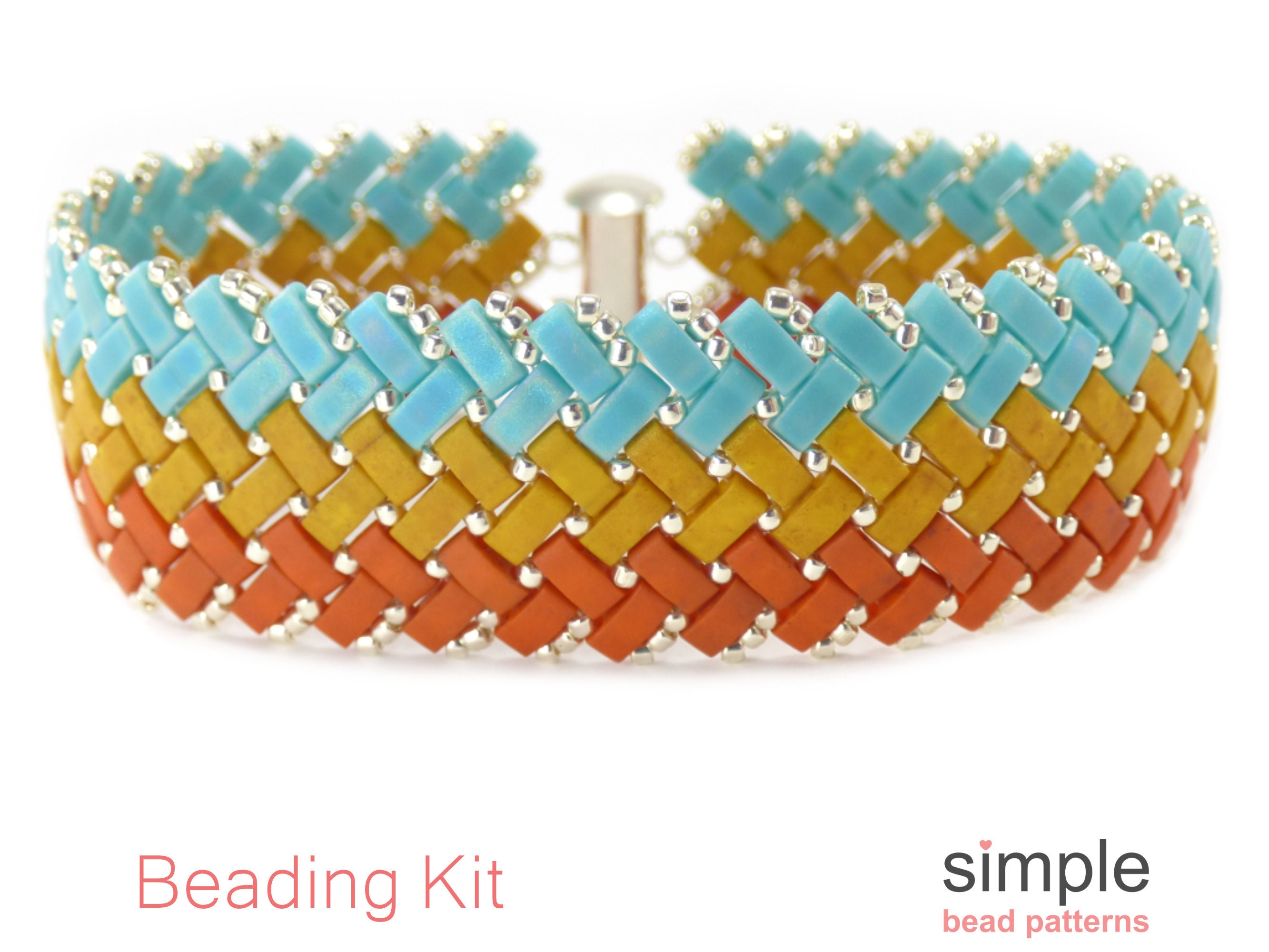 Half Tila Beading Kit Beaded Bracelet Kit DIY Boho Jewelry Etsy