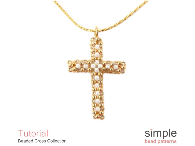 Beaded Cross Tutorial How to Make a Beaded Cross Necklace Etsy