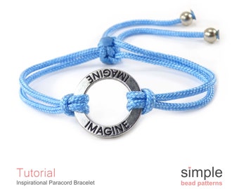 Bracelet Tutorial Jewelry Making Instructions, Paracord Bracelet, Slide Knot Bracelet, Inspirational Bracelet, Tassel DIY Bracelet, P-00225