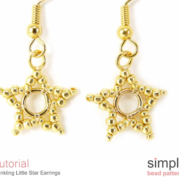 Beaded Star Earrings Etsy