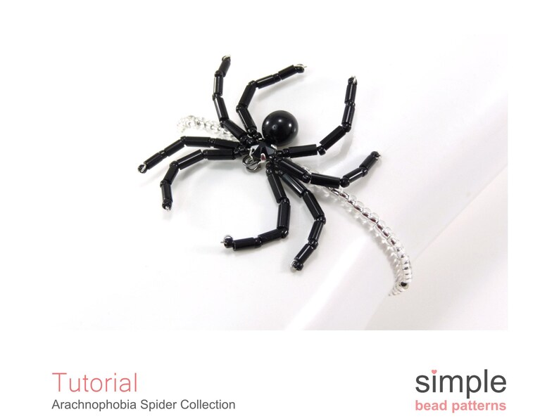 Beaded Spiders Tutorial PDF: "Arachnophobia Spider Collection" Design image 8