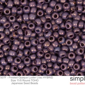 Frosted Opaque Luster Lilac HYBRID Size 11 Glass Seed Beads for Jewelry Making, 10 Gram Bag, TR-11-Y507F Japanese Seed Beads, G-00193-A4B5