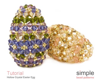 Wzór na koralikowe pisanki w formacie PDF: „Puste kryształowe pisanki”