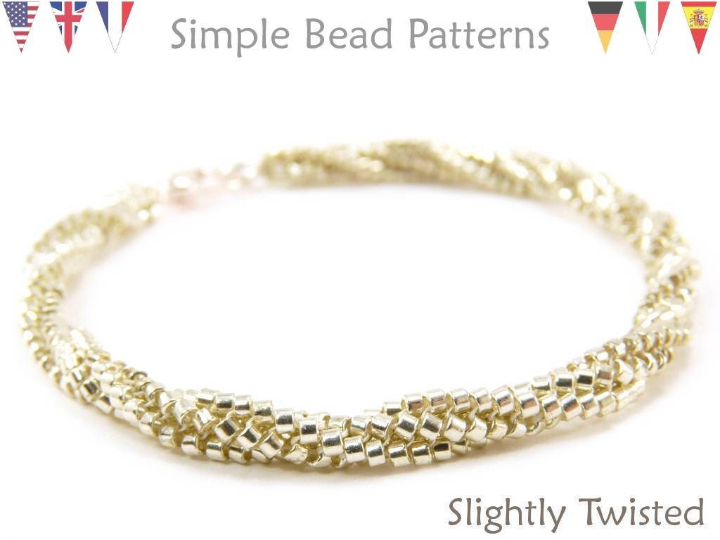Twisted Herringbone Stitch Jewelry Making Beading Patterns Etsy