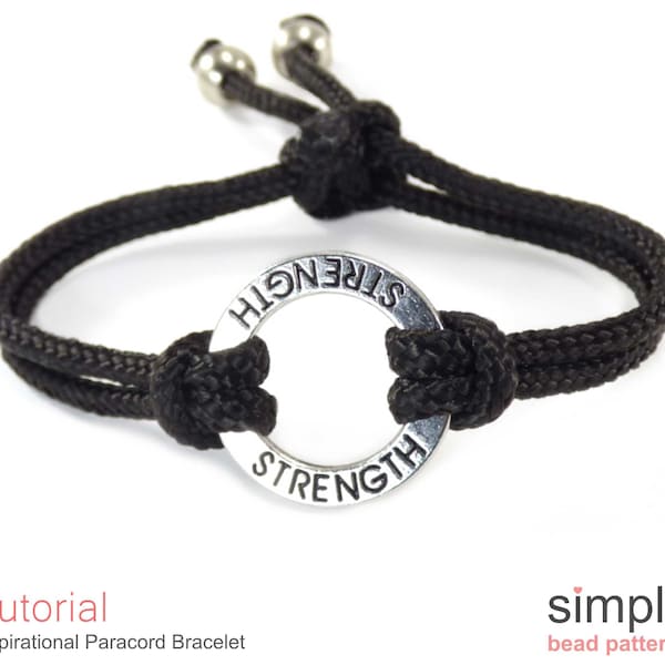 Bracelet Tutorial Jewelry Making Instructions, Paracord Bracelet, Slide Knot Bracelet, Inspirational Bracelet, Tassel DIY Bracelet, P-00225