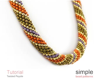 Peyote with a Twist Beading Tutorial PDF: "CRAW Bangle" Design