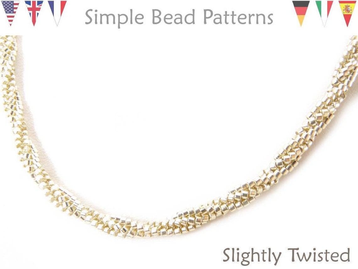 Twisted Herringbone Stitch Jewelry Making Beading Patterns Etsy