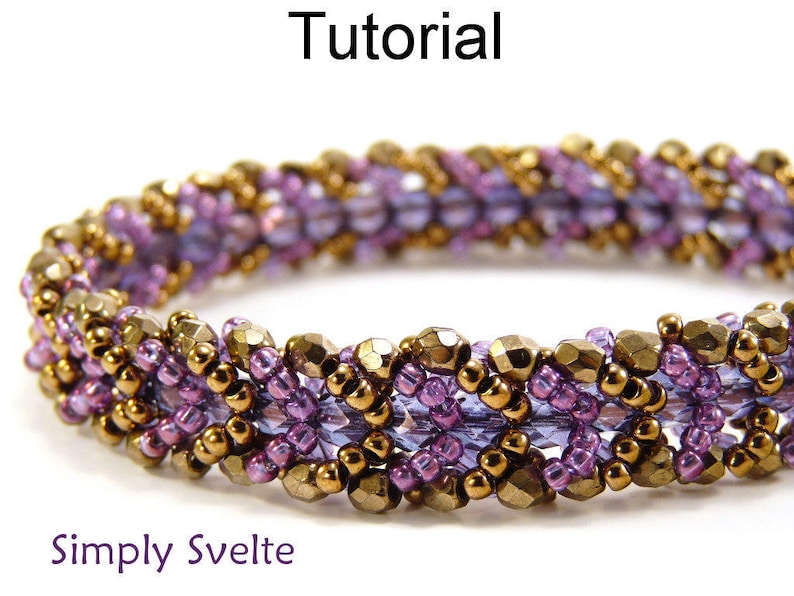 Simple Bead Patterns Beadweaving Tutorial Flat Spiral Etsy