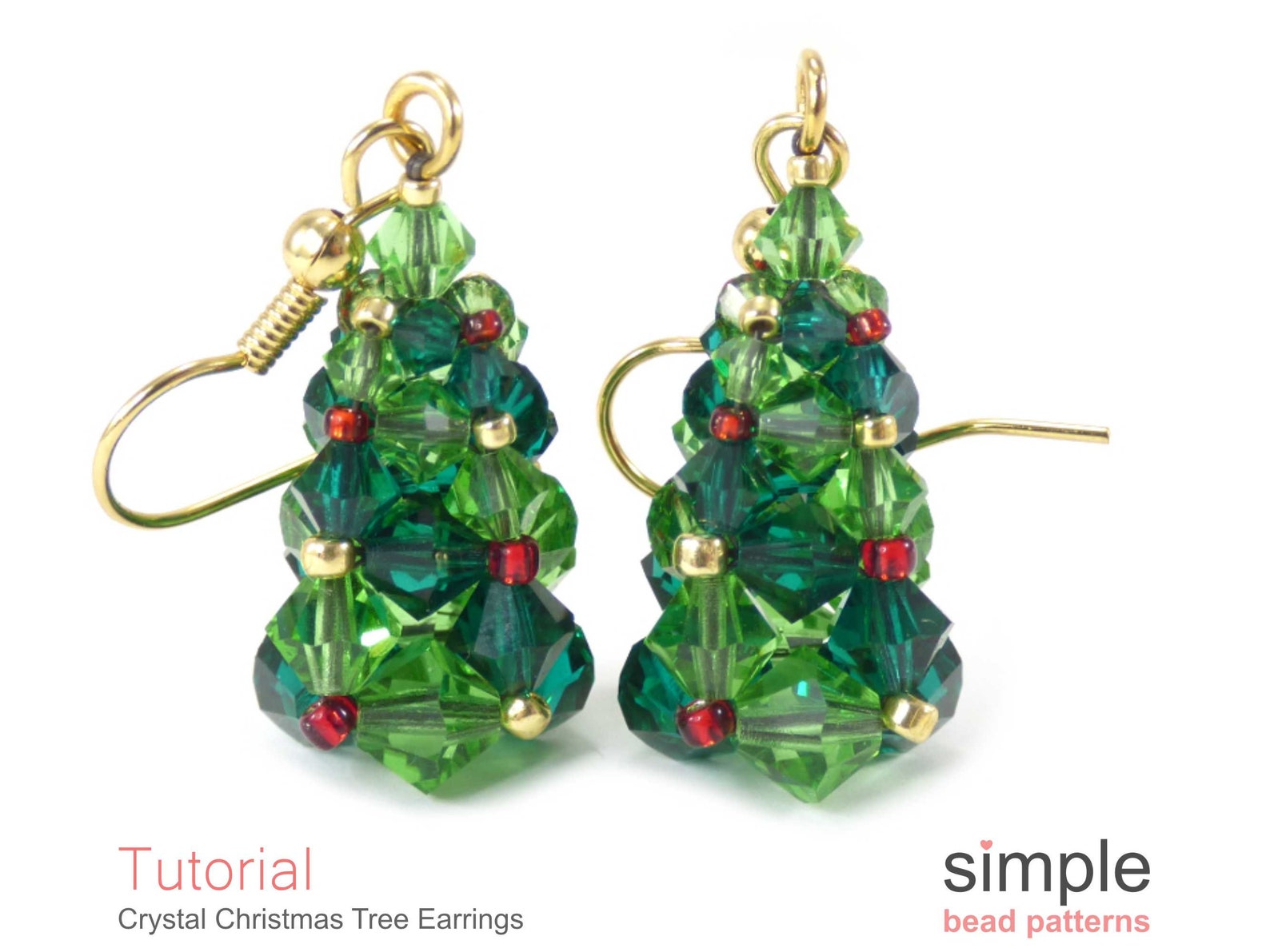 Beaded Christmas Tree Earrings Pattern Swarovski Crystal Etsy