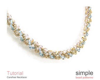 Easy Beaded Necklace Pattern PDF: "Carefree Necklace" Design