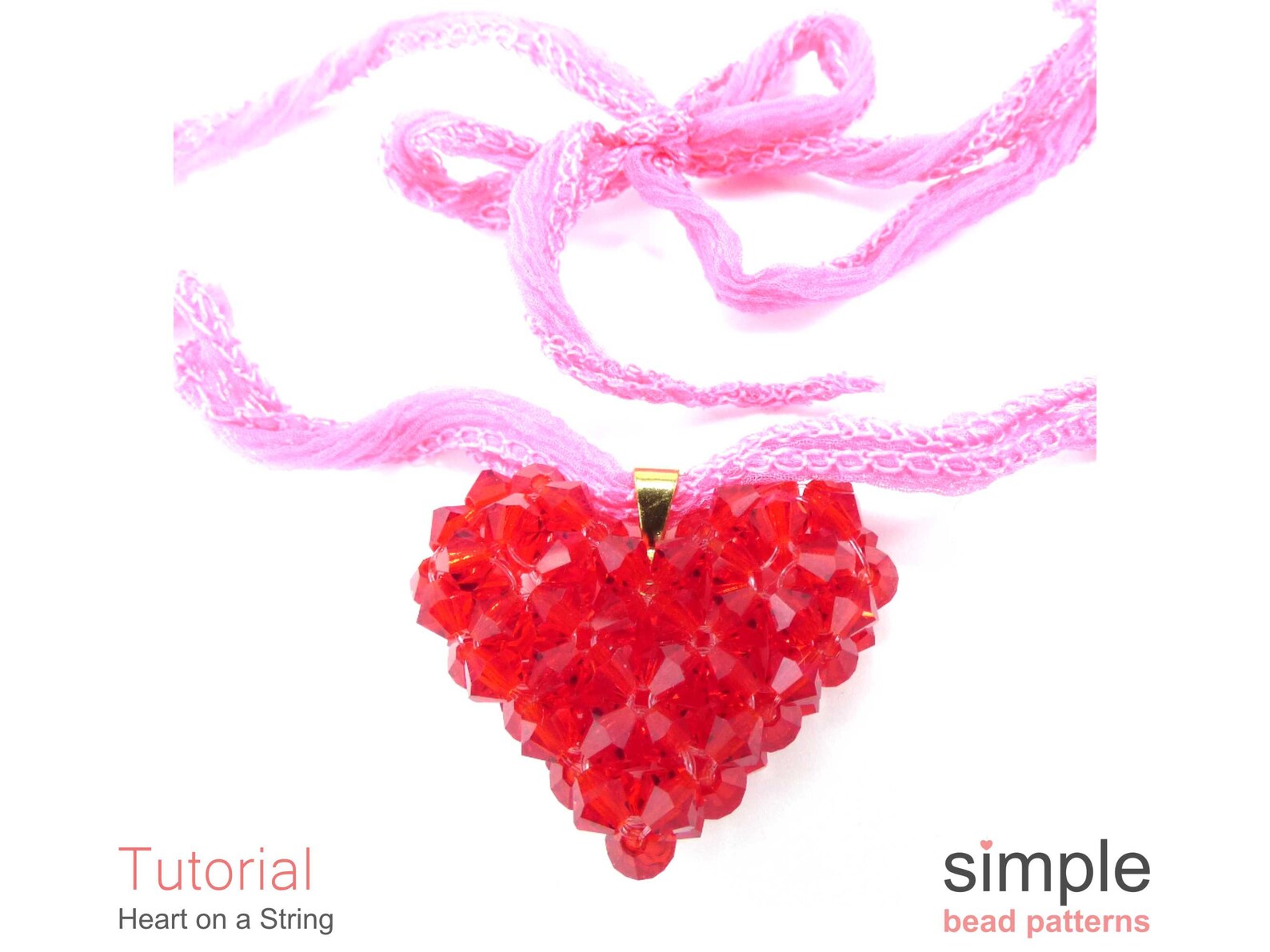 Beaded Puffy Heart Beading Pattern Puff Heart Necklace Etsy