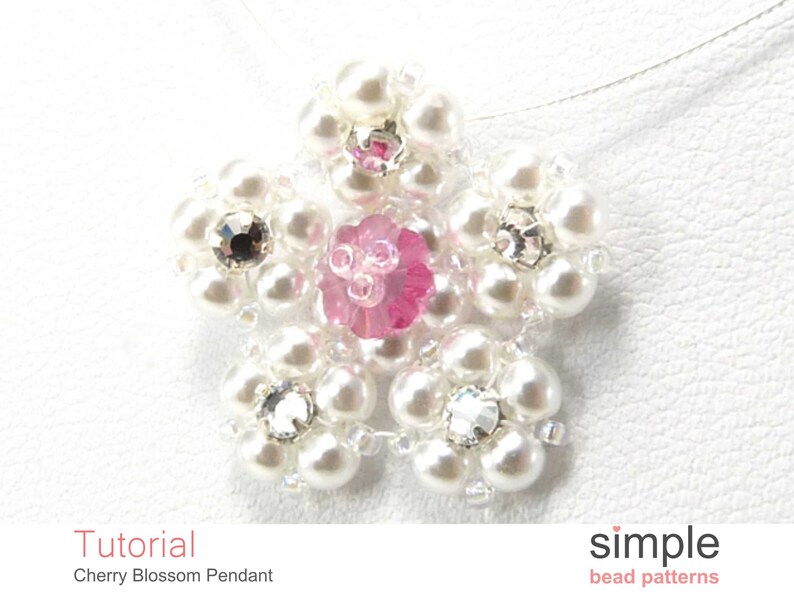 Beaded Flower Necklace Pattern Tutorial Beaded Flower Etsy