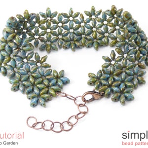 Bracelet Beading Pattern, SuperDuo Bead Tutorial, Jewelry Making Pattern, Two Hole Bead Instructions, 2 Hole SuperDuo Bead Pattern, P-00136 image 3