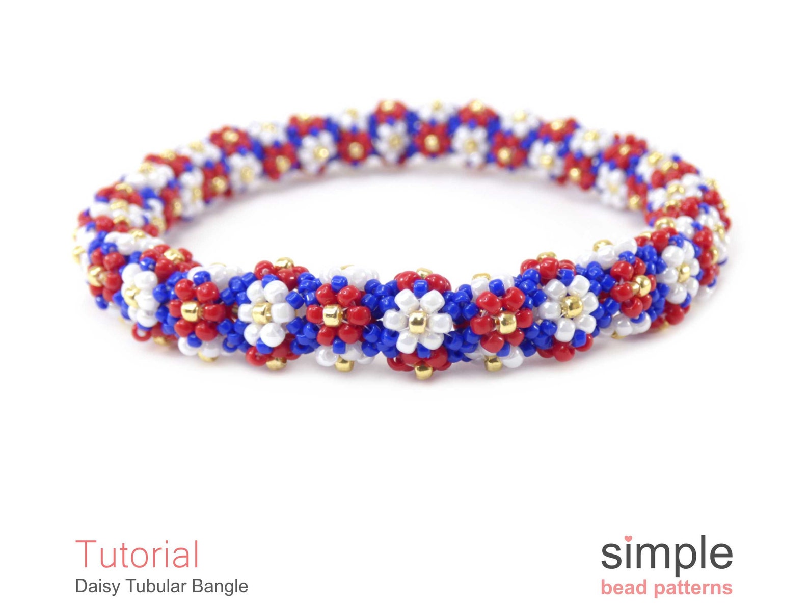 Daisy Chain Beaded Bracelet Tutorial Daisy Stitch Beaded Etsy