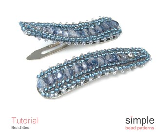 Beaded Hair Snap Clip Barrette Tutorial PDF: "Beadettes" Design