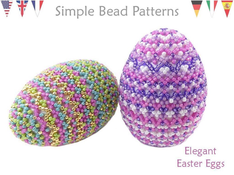 Beaded Easter Egg Tutorial Beading Pattern Seed Beads Etsy