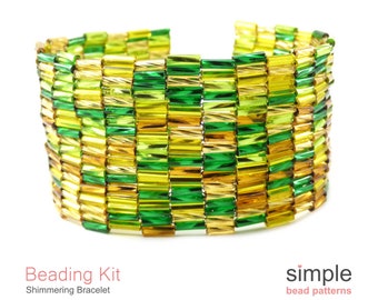 Bracelet Making Kit, Beaded Fringe Bracelet Beadweaving Kit, Beaded Bracelet Kit, Jewelry Making Kit, Beading Kit, Bead Kit Bracelet K-00948