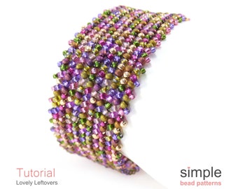 Herringbone Stitch Beading Pattern PDF: "Lovely Leftovers" Design