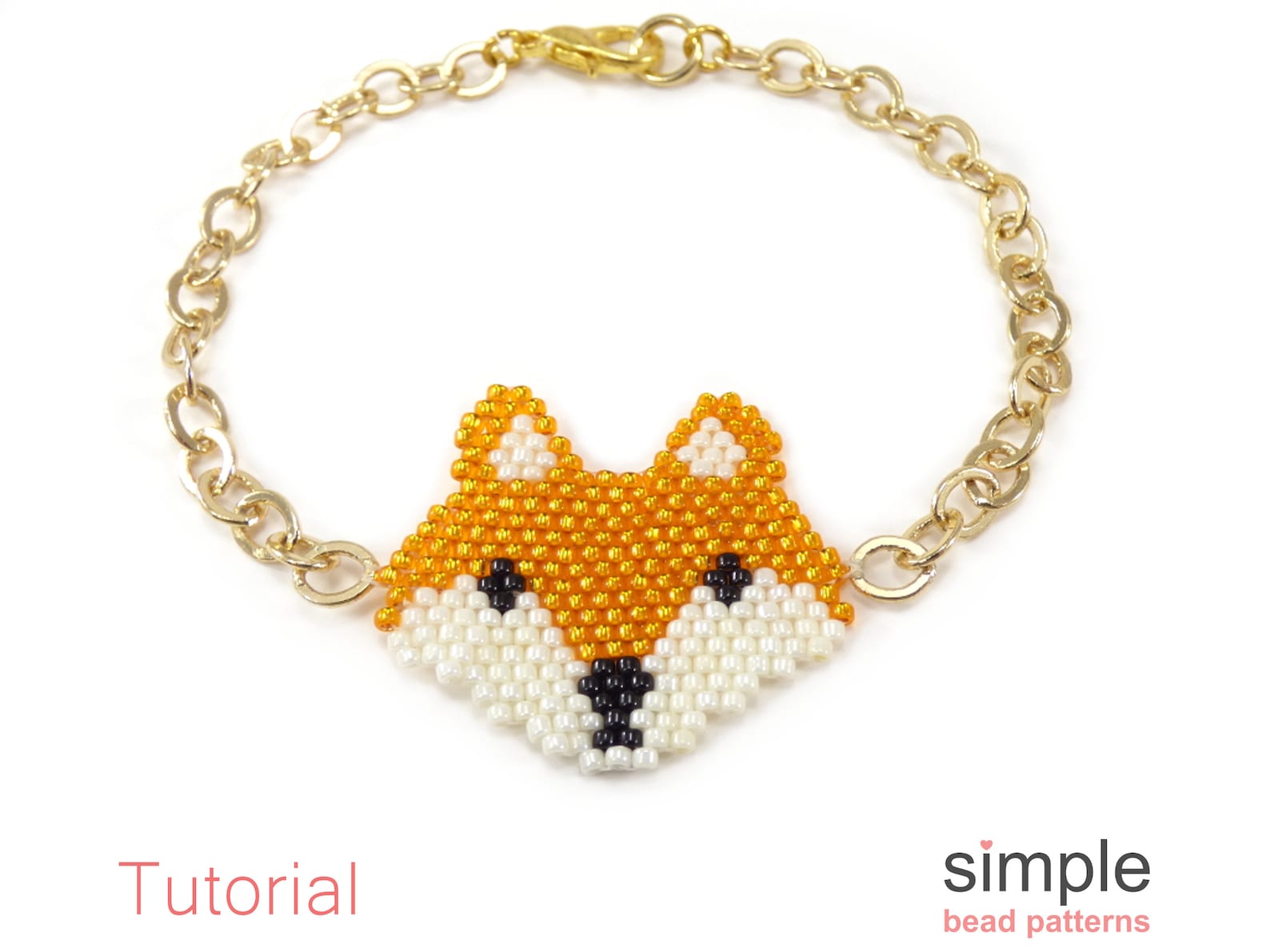 Beaded Fox Bracelet Beading Tutorial Fox Bead Pattern Fox Etsy