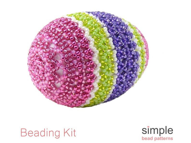 Beaded Easter Eggs Kit Bead Kits for Adults Beadweaving Etsy