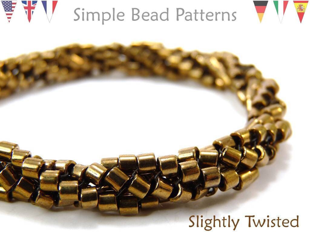 Twisted Herringbone Stitch Jewelry Making Beading Patterns Etsy