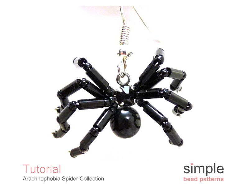 Beaded Spiders Tutorial PDF: "Arachnophobia Spider Collection" Design image 10