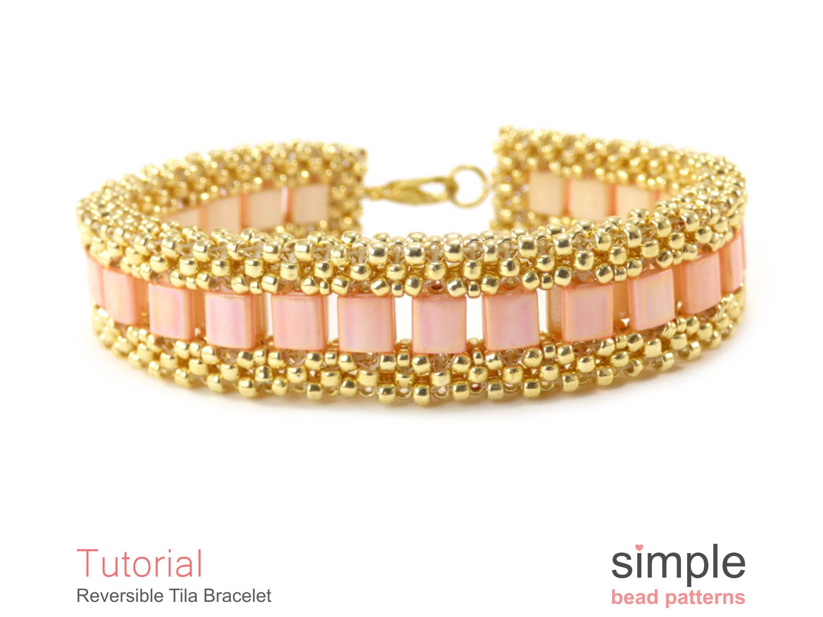 CRAW Beading Pattern and Tutorial P-00327 Two Hole Bead Patterns Cubic Right Angle Weave Bracelet Pattern Tila and Seed Beads Bracelet CRAW Beading Pattern and Tutorial P-00327 Two Hole Bead Patterns Cubic Right Angle Weave Bracelet Pattern Tila and Seed Beads Bracelet