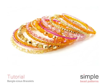 Stacked Memory Wire Bracelet Tutorial PDF: "Bangle-icious" Design