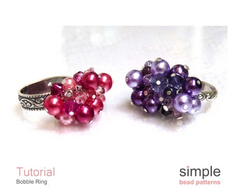 Beaded Ring Tutorial PDF: "Bobble Ring" Design