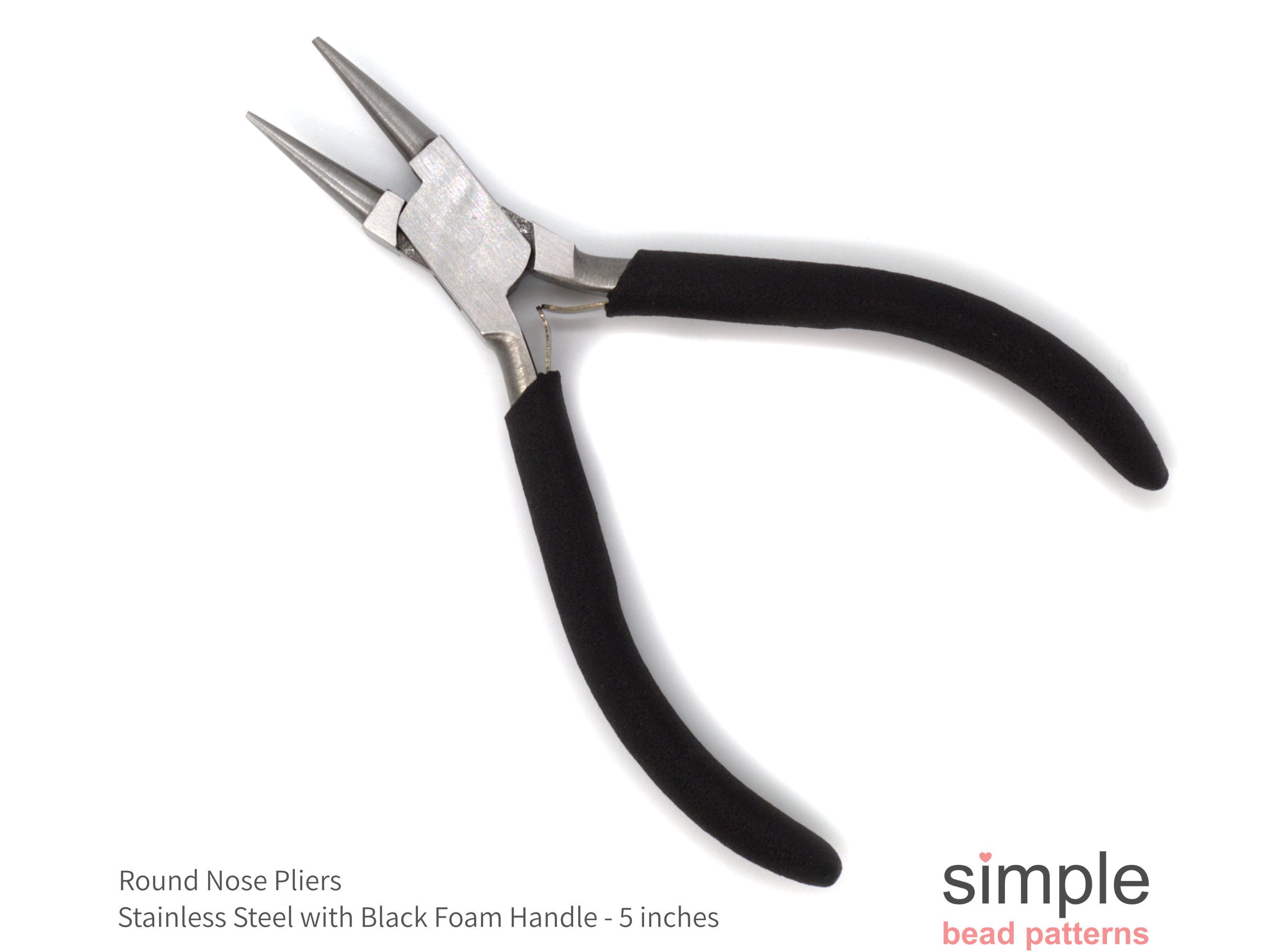 Mini Black Round Nose Pliers for Jewelry Making and Beading 46-492 