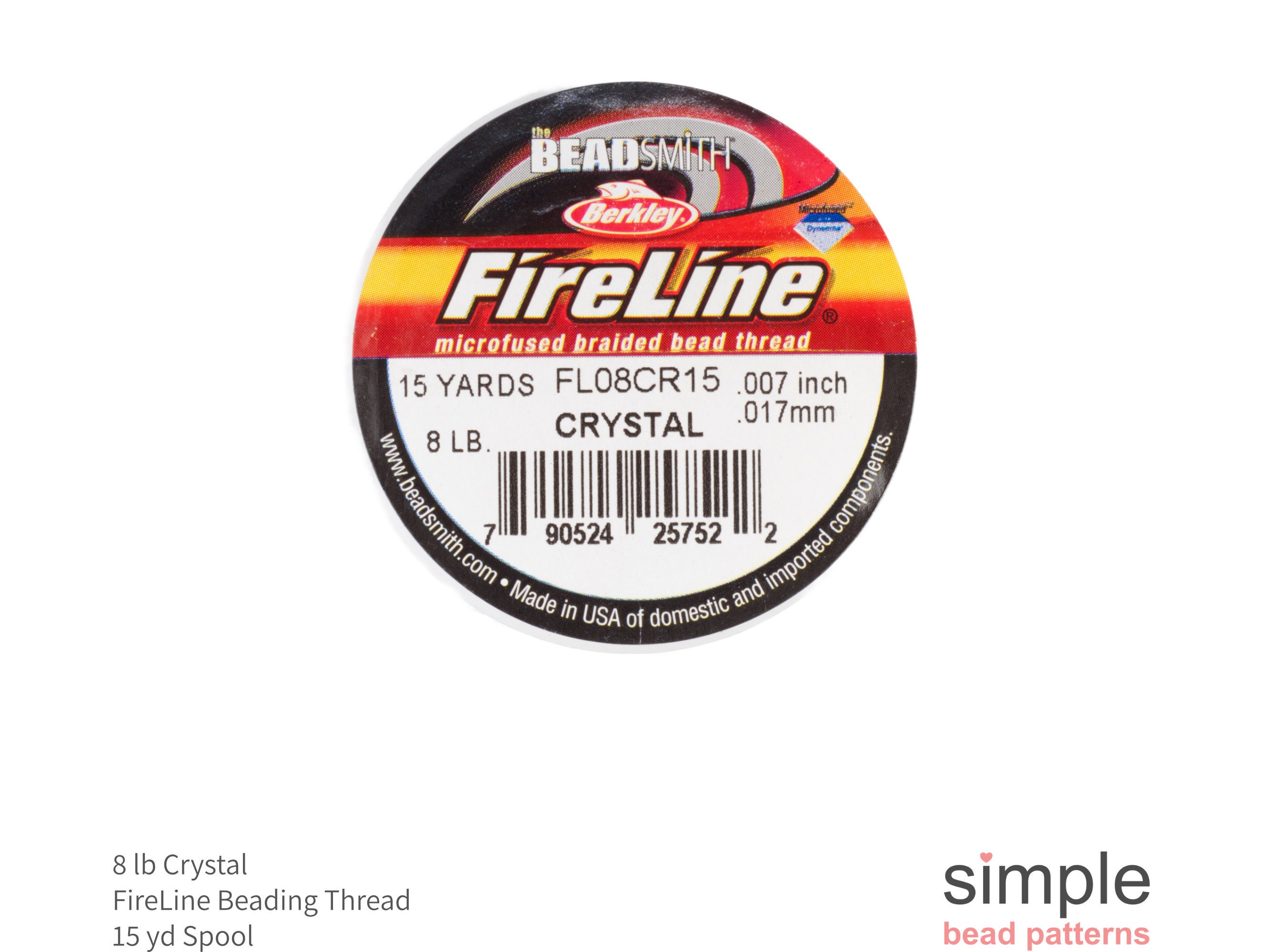 8 LB Crystal Fireline Beading Thread, 15 Yds Fireline Crystal 8lb