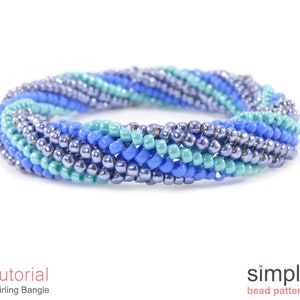 Perlen Armband Armband Anleitung, Armreif Perlen Muster, Anleitung zum Aufschieben von Armbändern, Schmuckherstellung mit Fischgräten Stich, P-00399