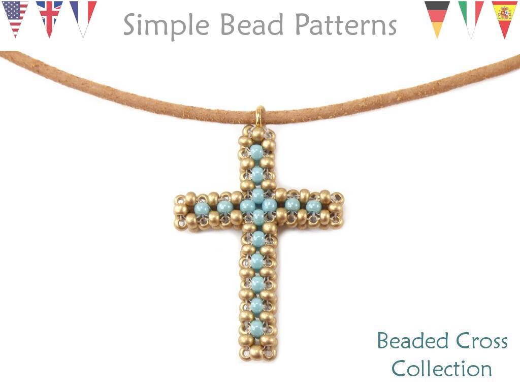 Beaded Cross Tutorial How to Make a Beaded Cross Christmas Etsy