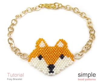 Tutorial PDF de pulsera de cuentas de zorro: Diseño de "Pulsera de zorro"