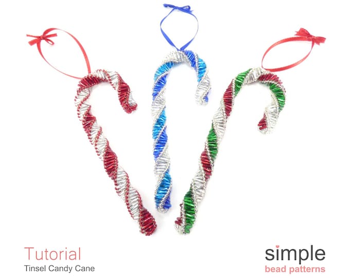 Candy Cane Tutorial - A Beadweaving Pattern for the Christmas Tree ...