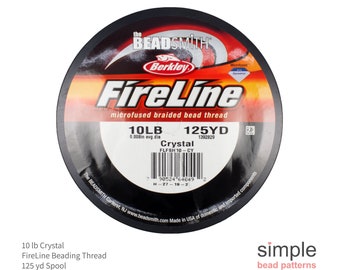 6 LB Crystal Fireline Beading Thread 50 Yds Fireline Crystal 6lb Beading  Thread Berkley Fireline for Beading, Best Beading Thread, S-00006 