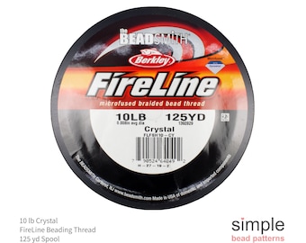 10 LB Crystal FireLine Beading Thread: 125 Yard Spool