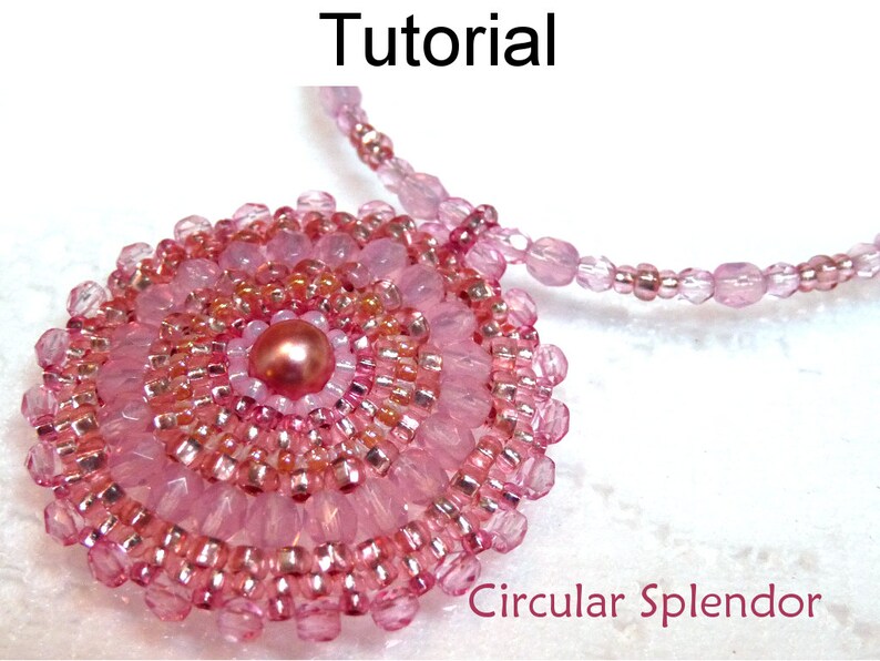 Simple Bead Patterns Pendant Beading Tutorial Circular Etsy