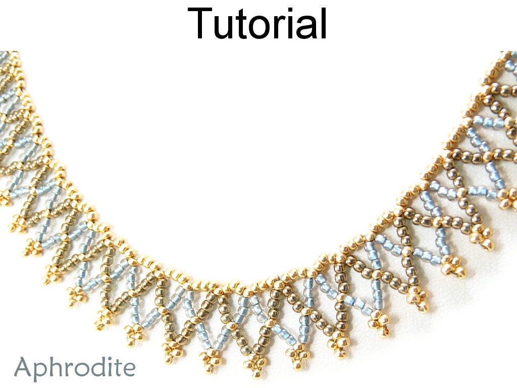 Beading Tutorial Pattern Seed Bead Netted Necklace Netting | Etsy
