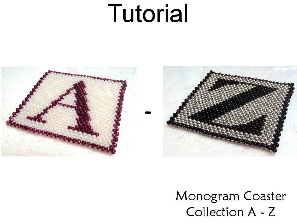 Seed Bead Peyote Stitch Beading Pattern for Beginners Letter Z Beaded ...