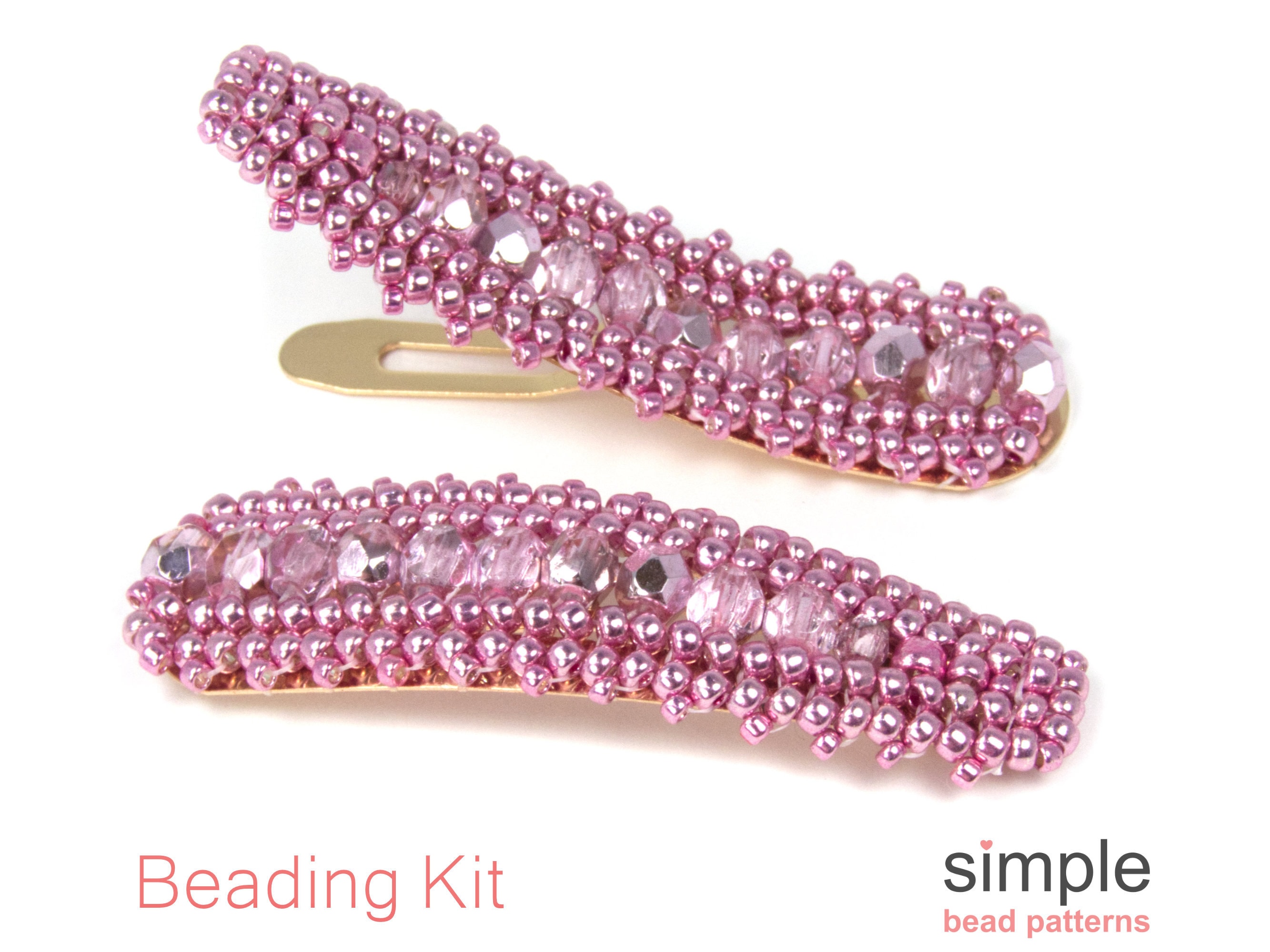 Beaded Hair Jewelry Clips Kit Beadweaving Kit Jewelry Making Etsy