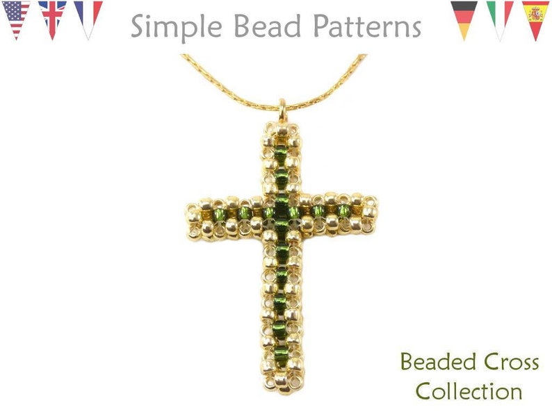 Beaded Cross Tutorial How to Make a Beaded Cross Necklace Etsy