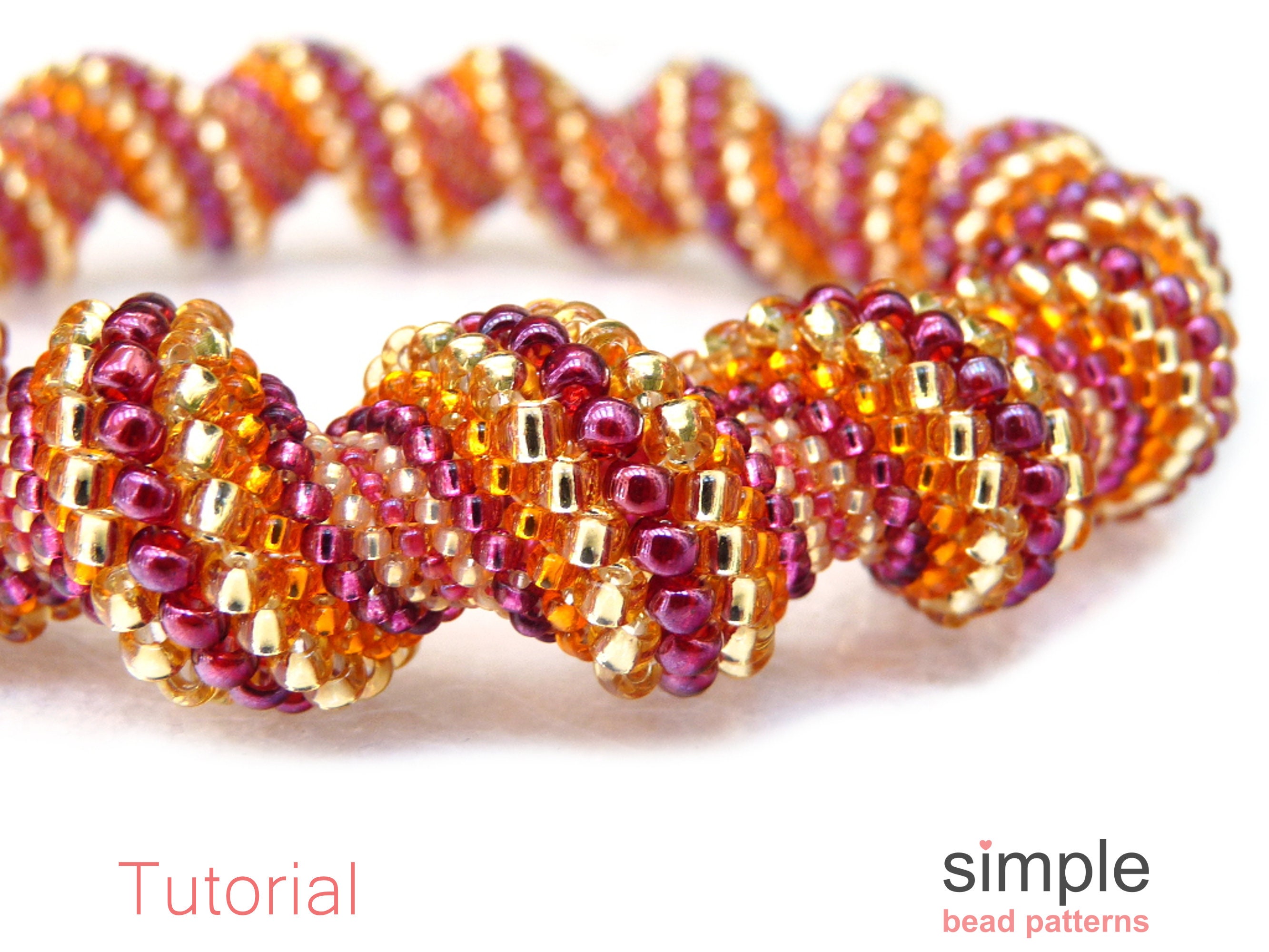 Beading Tutorial Simple Bead Patterns Tubular Peyote Stitch Beaded
