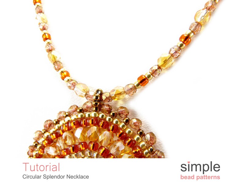 Simple Bead Patterns Pendant Beading Tutorial Circular Etsy