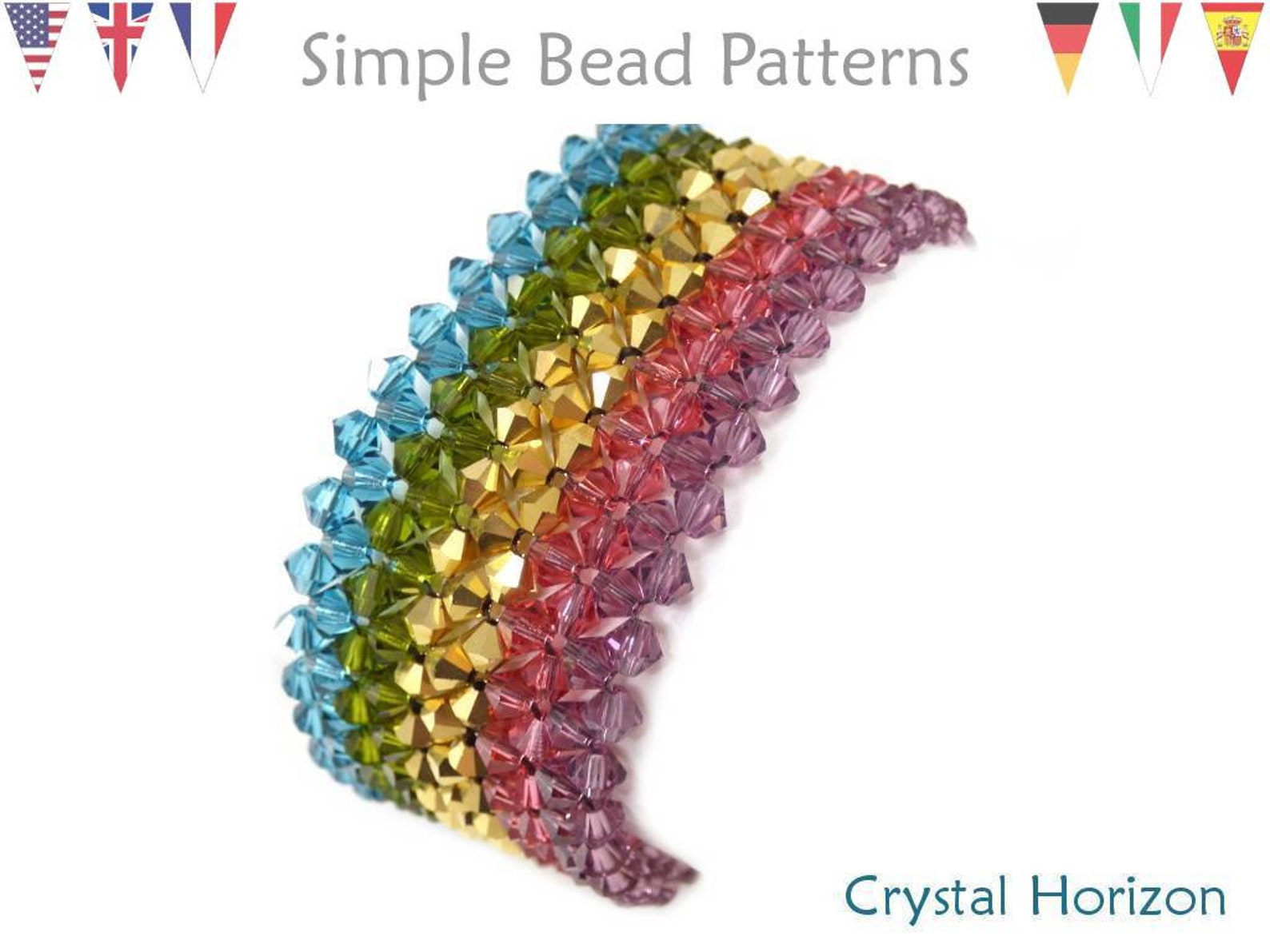 Swarovski Crystal Bracelet Pattern Right Angle Weave Etsy