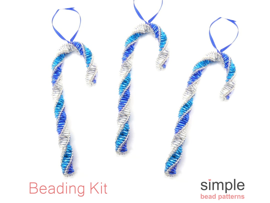 Beaded Candy Cane Ornament Kit, Christmas Candy Cane Ornaments Bugle ...