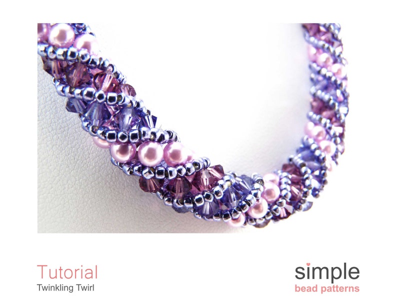 Spiral Bracelet Jewelry Making Beading Pattern Beadweaving Tutorial, Russian Spiral Stitch Beading Technique, Beaded Bracelet Design P-00423 image 3