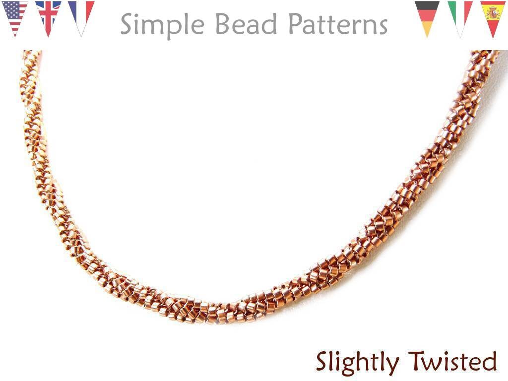 Twisted Herringbone Stitch Jewelry Making Beading Patterns Etsy