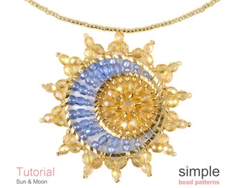 Celestial Necklace Tutorial PDF: "Sun & Moon" Design