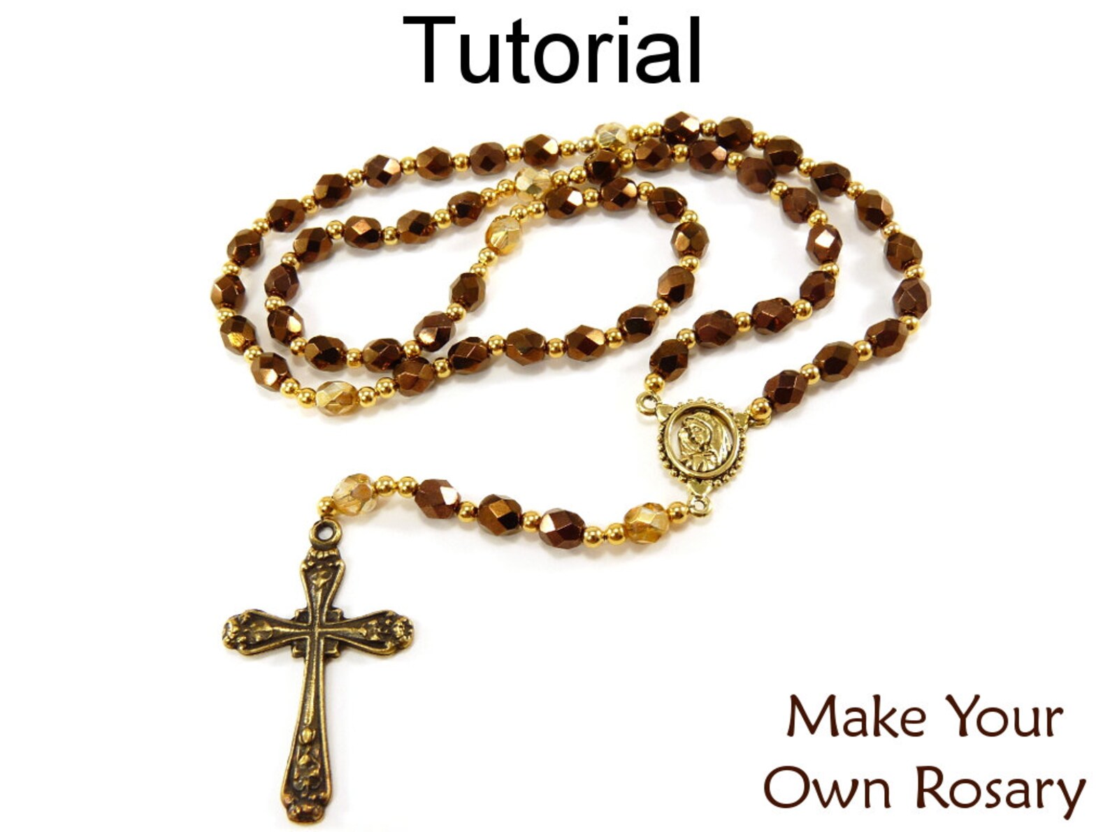 Rosary Beading Pattern Cross Crucifix Tutorial Simple Bead Etsy